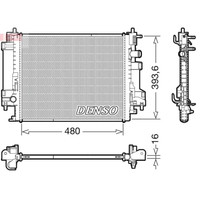 Afbeelding van DENSO DRM23117 Radiateur 480 410 16 RENAULT: Twingo 3