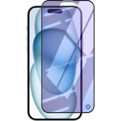 Afbeelding van Force Case, Beschermende Folie Geschikt voor Apple iPhone 15 Plus Antilumineus Vernis, Zwart
