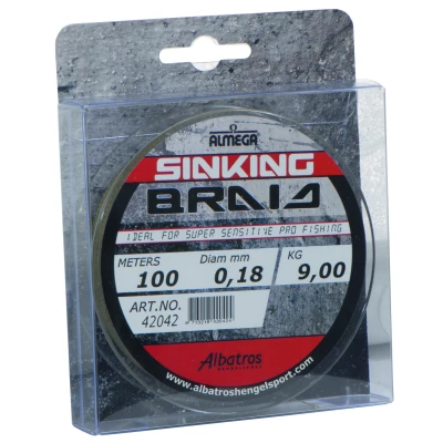 Afbeelding van Albatros Vislijn Almega Sinking Braid 100 m Hoofdlijn 0.25mm Allround