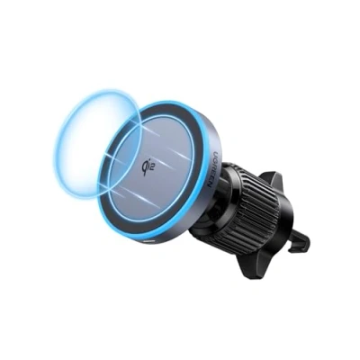 Afbeelding van UGREEN MagFlow Qi2 autohouder, inductie, 15 W, compatibel met MagSafe iPhone 16 Plus Pro Max 14 13 12 mini oplader voor telefoon, auto, magnetisch, houder smartphone, draadloos,