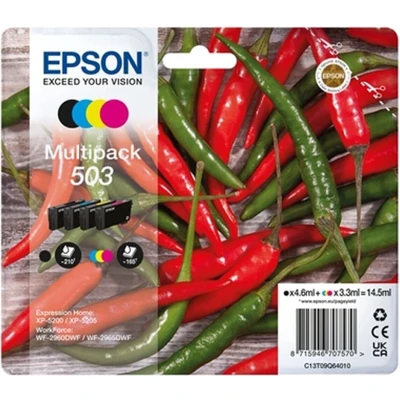 Afbeelding van Epson 503 (C13T09Q64010) Inktcartridge Zwart + 3 kleuren Voordeelbundel