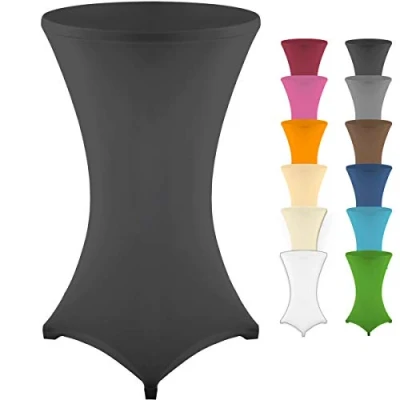 Afbeelding van Gräfenstayn® Diana Stretch Hoes voor statafels, met Öko Tex keurmerk, versterking in de voetzone, 40 C, machinewas vele kleuren en maten, Ø60 65 cm, Ø 70 75 80 85 cm (crème, 65cm)