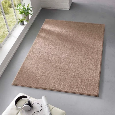 Afbeelding van Effen Tapijt/Vloerkleed Qualis Taupe 240x340 Cm