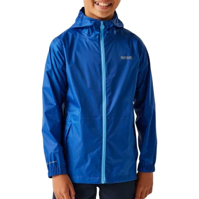 Afbeelding van Regatta Kids Pack It III Opvouwbaar Kinder Regenjack Blauw Maat 158