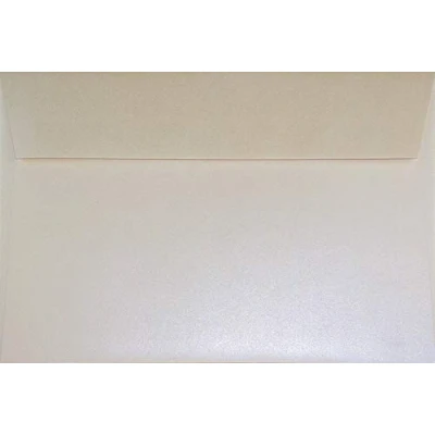 Afbeelding van Sirio Pearl Oyster Shell enveloppen, 100 stuks, crèmekleurig, DIN C5, 162 x 229 mm, rechte klep, zelfklevende sluiting, parelmoer, glanzend, voor