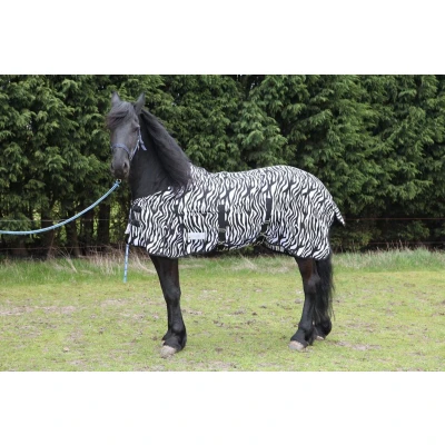 Afbeelding van Waldhausen Vliegendeken Zebra Anti insect 125 cm Zwart Wit 175