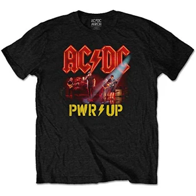 Afbeelding van AC/DC Neon Live Heren T shirt S Zwart
