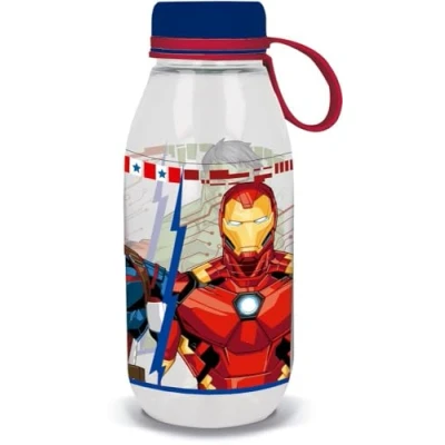 Afbeelding van Marvel Tritan Avengers Iron Man Hulk Captain America transparante Ecozen drinkfles voor kinderen, 460 ml, met capuchon en siliconen handvat