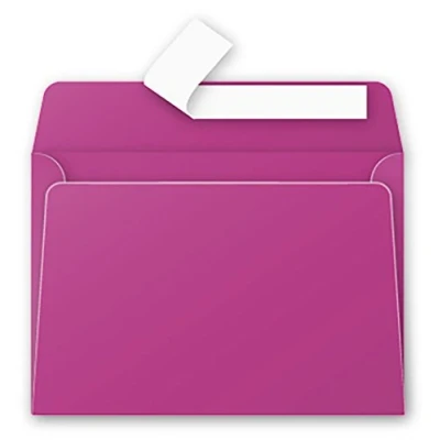 Afbeelding van Clairefontaine 5886C, verpakking met 20 zelfklevende enveloppen, formaat C6, 11,4 x 16,2 cm, 120 g, kleur: bordeaux, uitnodiging voor evenementen en overeenkomst, Pollen serie, glad papier van hoge
