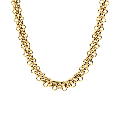 Afbeelding van Lucardi Statement Ketting goldcoloured, Dames, Maat: One Size, Gold/coloured
