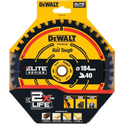 Afbeelding van DeWalt DT10303 Extreme Cirkelzaagblad 184 x 16 40T Hout (Met nagels)
