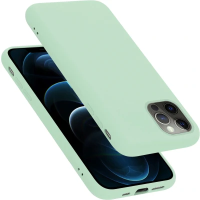 Afbeelding van Cadorabo Hoesje geschikt voor Apple iPhone 12 / PRO in LIQUID LICHT GROEN Beschermhoes gemaakt van flexibel TPU silicone Case Cover
