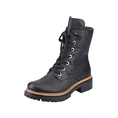 Afbeelding van Rieker dames bikerboots enkellaars 72612 00 zwart