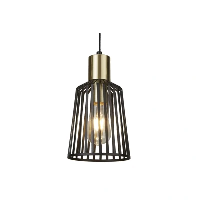 Afbeelding van Searchlight Bird Cage Hanglamp Ø 16 X 150 Cm Mat Zwart