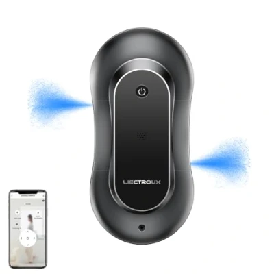 Afbeelding van LIECTROUX YW810 Raamreiniger, app bediening, dubbele watersproeier, AI baan, valbescherming, borstelloze motor
