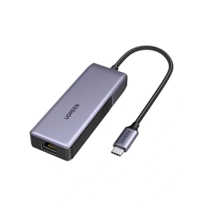 Afbeelding van UGREEN 5 Gbps USB C Ethernet RJ45 Gigabit Thunderbolt 3.2 Gen 2 naar WOL MDI MDIX aluminium compatibel met Windows 11 Linux Kernel 5.17 MacOS