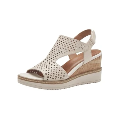 Afbeelding van Tamaris Sandalen met plateauzool, Dames, Maat: 41, Ivory Leer