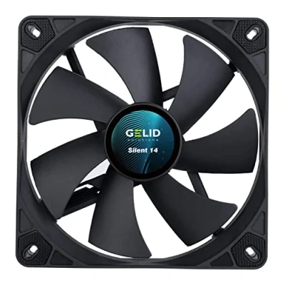 Afbeelding van Gelid Solutions Silent 14 Black 140 mm ventilator stille werking geoptimaliseerde ventilatorbladen hoge luchtstroom 3 polige stekker 1000 RPM x 25 zwart