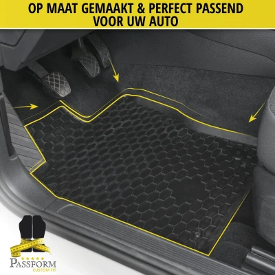 Afbeelding van WALSER 50771 Vloermatset Rubber voor en achter 4 Zwart HYUNDAI: i20 II Hatchback