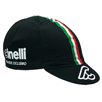 Afbeelding van Cinelli Il Grande Ciclismo Cap, driekleurig, Eén maat, zwart.