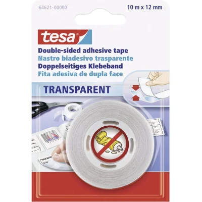 Afbeelding van tesa 64621 00000 07 Dubbelzijdige tape Transparant (l x b) 10 m 12 mm 1 stuk(s)