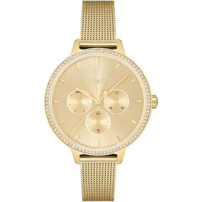 Afbeelding van BOSS Chronograaf goldcoloured, Dames, Maat: One Size, Gold coloured