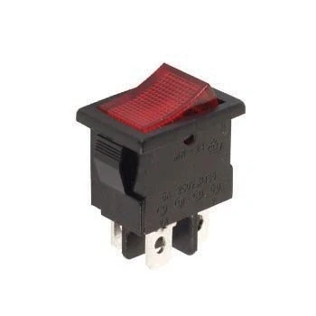 Afbeelding van Vermogen Rockerschakelaar 5A 250V Spst On Off met Rode Led