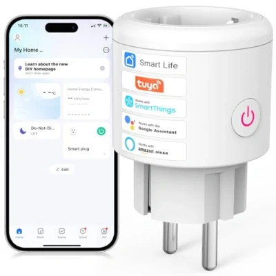 Afbeelding van SURFOU Smart stopcontact, 1 verpakking, wit
