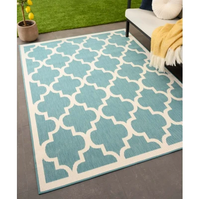 Afbeelding van Retro Buitenkleed Flip Lucky Turquoise 200x280 Cm