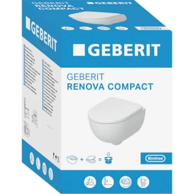 Afbeelding van Geberit Renova Compact wandcloset Rimfree combipack met SoftClose