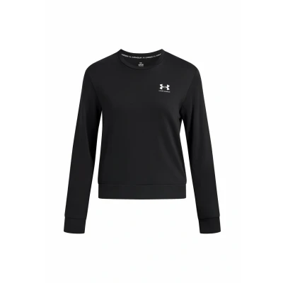Afbeelding van Under Armour UA Rival Terry Crew Dames Sporttrui Zwart
