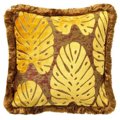 Afbeelding van Hoii PHOENIX Sierkussen 45x45 cm Golden Glow Geel Bruin met duurzame kussenvulling
