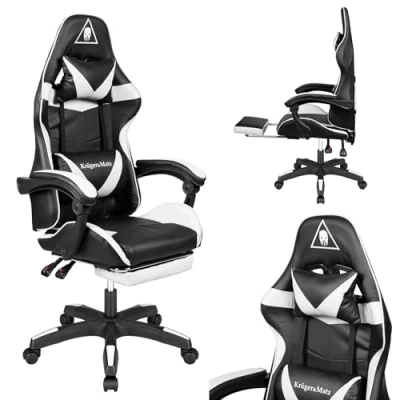 Afbeelding van Krüger&amp;Matz GX 150 game stoel gaming chair gamingstoel zwart / wit