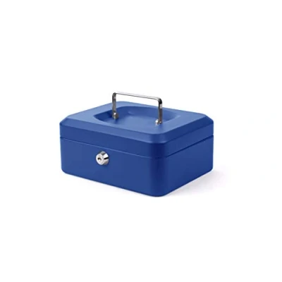 Afbeelding van Geldkist Pavo 200x160x90mm blauw