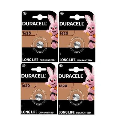 Afbeelding van 4 x Duracell 1620 (4 lampen van 1 batterij), batterijen (CR1620)