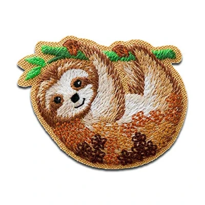 Afbeelding van lui dier Patch om op te strijken applicaties, Grootte: 5,5 x 4,2 cm
