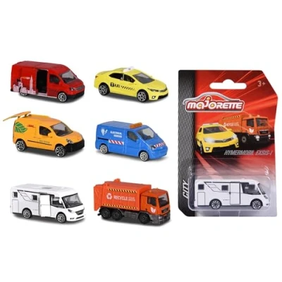 Afbeelding van Majorette City Cars 212057500, 1 x 6 verschillende modellen, vrijloop en ophanging, voor kinderen vanaf 3 jaar, 7,5 cm