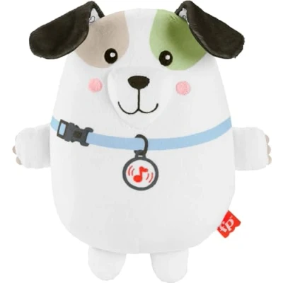Image de Fisher Price Veilleuse Musicale Mon Chiot Dodo en Peluche avec Vibrations Et Bouton Volume, 4 Modes De Lecture, Jusqu&#039;À 10 MN Musique, 3 Piles AA Incluses, Jouet Bébé, HTJ68