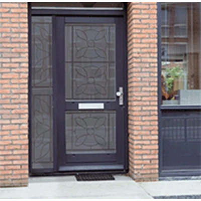 Afbeelding van SecuBar siertralie deco zwart 540 x 525 mm op het kozijn