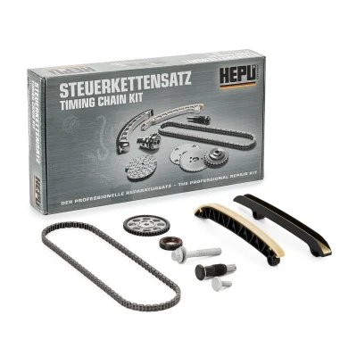 Afbeelding van HEPU 21 0530 Distributiekettingset Met nokkenastandwiel, asdichtring krukas schroeven Tandketting, Gesloten ketting