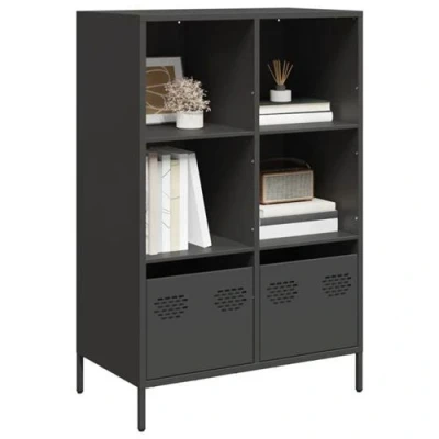 Image de vidaXL Buffet haut noir 68x39x103,5 cm acier851406
