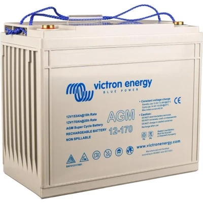 Afbeelding van Victron Energy AGM Super Cycle 12V 170Ah Loodaccu 12 V 170 Ah Loodvlies (AGM) (b x h d) 153 280 336 mm M8 schroefaansluiting Onderhoudsvrij