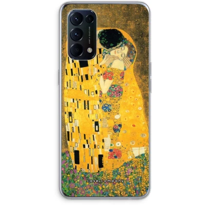 Afbeelding van Case Company® hoesje geschikt voor Oppo Find X3 Lite Der Kuss Soft Cover Telefoonhoesje Bescherming aan alle Kanten en Schermrand