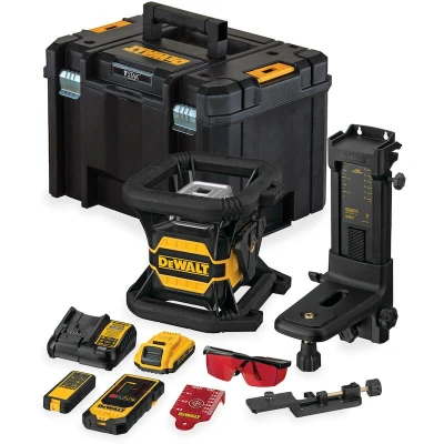 Afbeelding van DEWALT DCE080D1RS QW 18V XR accu rotatielaser rood met tool connect (bluetooth) functie in TSTAK (1x 2.0Ah + lader)