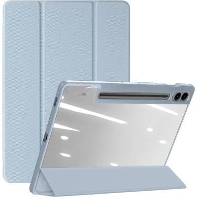 Afbeelding van Dux Ducis Tablet hoes geschikt voor Samsung Galaxy Tab S9 FE Plus (2023) Domo Book Case Auto Wake/Sleep functie Licht Blauw