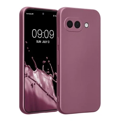 Afbeelding van kwmobile metallic telefoonhoesje van TPU geschikt voor Google Pixel 9a Flexible case smartphone In lila