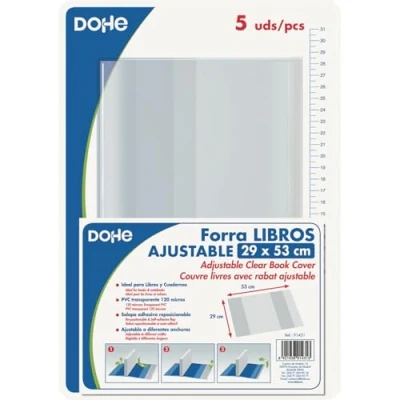 Image de DOHE 91431 Lot de 5 housses protection pour livres et cahiers, 53 x 29 cm