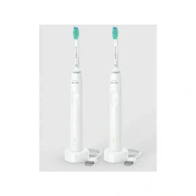 Afbeelding van Philips Sonicare Power Elektrische Tandenborstel Series 3100 HX3675/13 Wit 2 stuks
