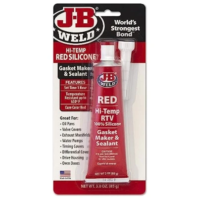 Afbeelding van J B Weld 31314 Hoge temperatuur RTV siliconen afdichtingsmachine rood 85 g