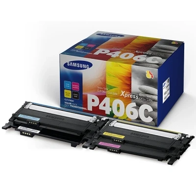 Image de HP CLT P406C Pack de 4 cartouches authentiques toner cyan/magenta/jaune/noir